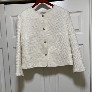 Tweed off white blazer
